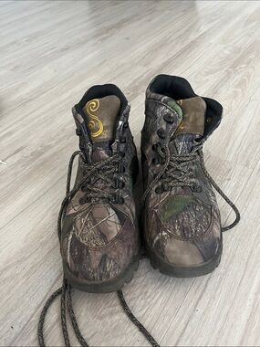 Realtree Camo Brown Green Waterproof Hunting Boots